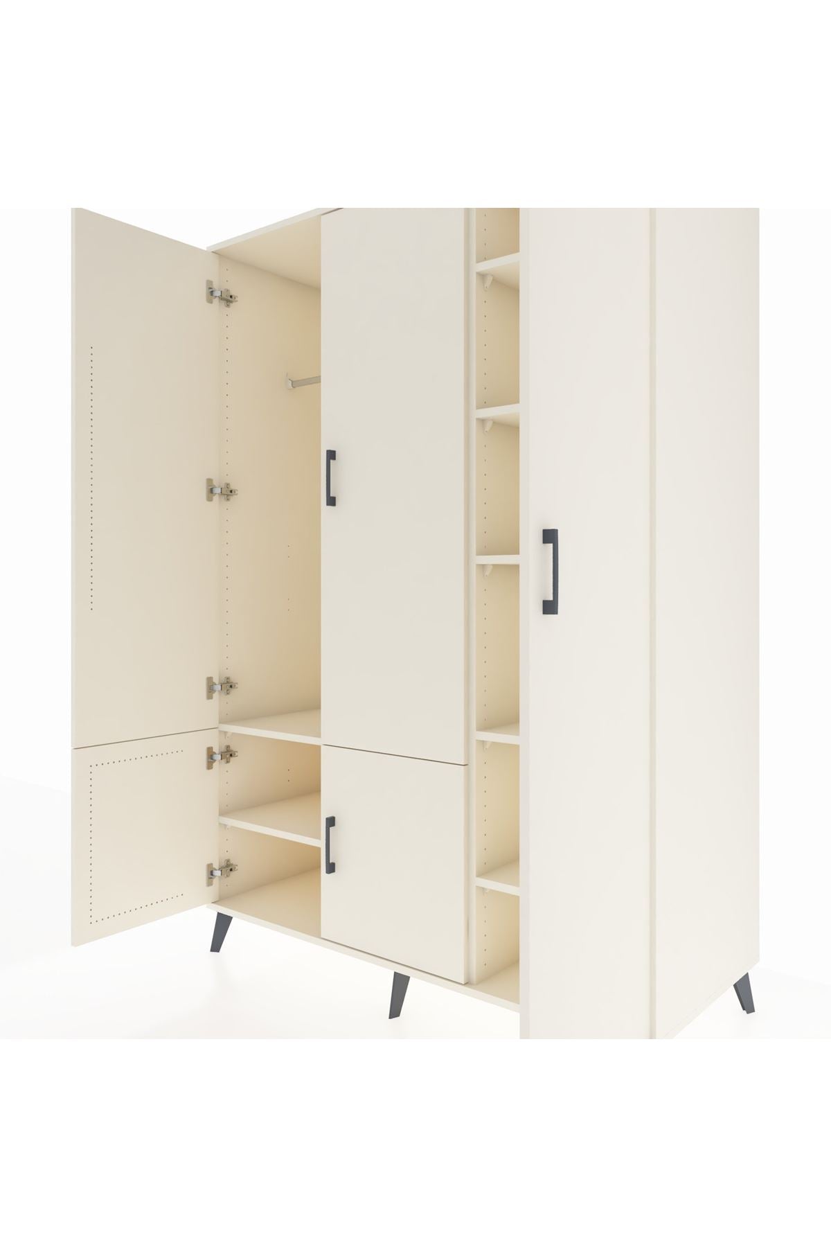 Kronos Dolap 7 Raflı 5 Kapaklı Tek Askılı 132x59x195 Aytaşı-Aytaşı/Aytaşı