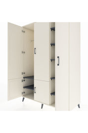 Kronos Dolap 7 Raflı 5 Kapaklı Tek Askılı 132x59x195 Aytaşı-Aytaşı/Antrasit