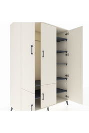 Kronos Dolap 7 Raflı 5 Kapaklı Tek Askılı 132x59x195 Aytaşı-Aytaşı/Antrasit