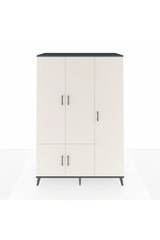 Kronos Dolap 7 Raflı 5 Kapaklı Tek Askılı 132x59x195 Antrasit-Aytaşı/Aytaşı