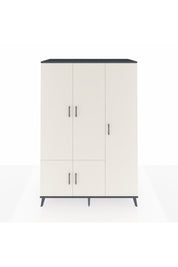 Kronos Dolap 7 Raflı 5 Kapaklı Tek Askılı 132x59x195 Antrasit-Aytaşı/Antrasit