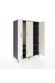 Kronos Dolap 7 Raflı 5 Kapaklı Tek Askılı 132x59x195 Antrasit-Aytaşı/Antrasit