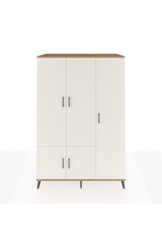 Kronos Dolap 7 Raflı 5 Kapaklı Tek Askılı 132x59x195 Çam-Aytaşı/Aytaşı