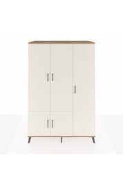 Kronos Dolap 7 Raflı 5 Kapaklı Tek Askılı 132x59x195 Çam-Aytaşı/Çam