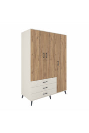 Kronos Dolap 6 Raflı 3 Çekmeceli Tek Askılı 132x59x195 Aytaşı-Çam/Aytaşı