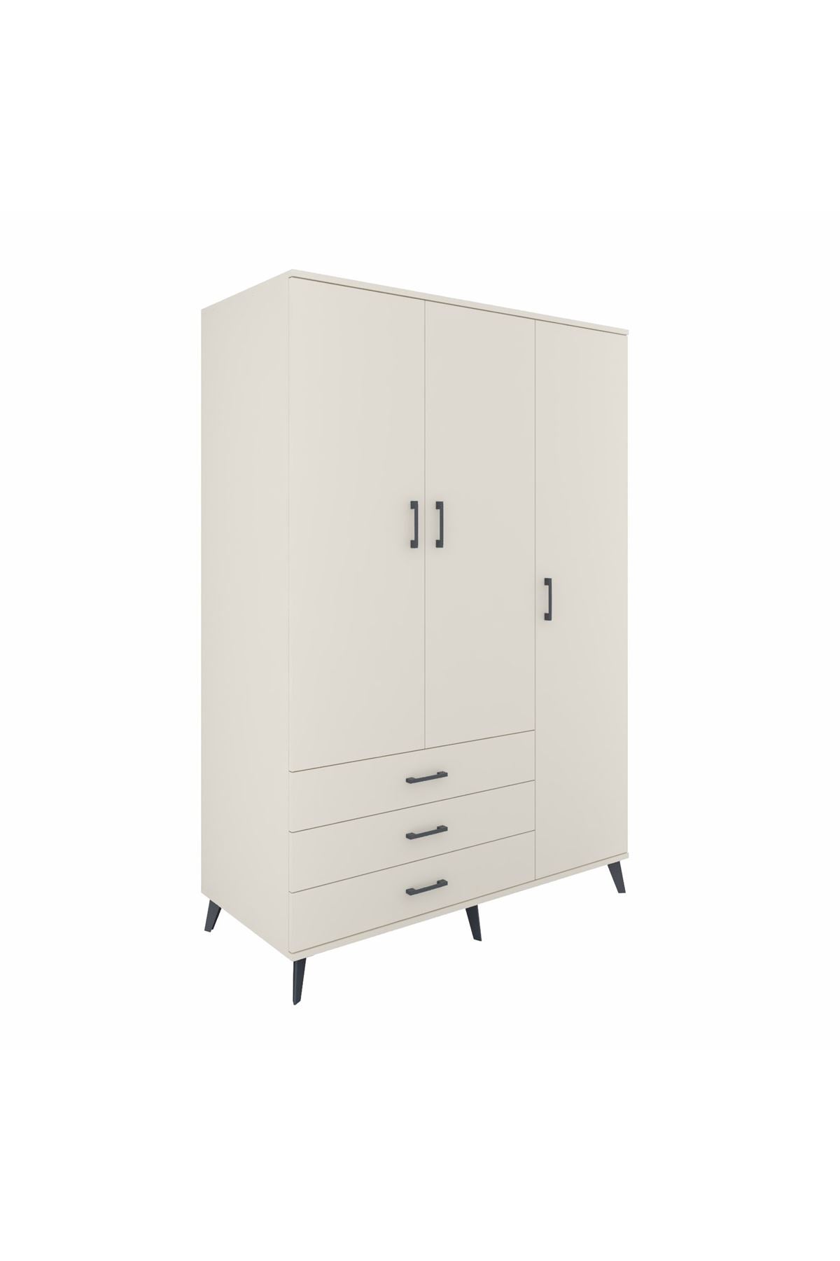 Kronos Dolap 6 Raflı 3 Çekmeceli Tek Askılı 132x59x195 Aytaşı-Aytaşı/Aytaşı