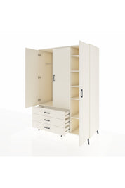 Kronos Dolap 6 Raflı 3 Çekmeceli Tek Askılı 132x59x195 Aytaşı-Aytaşı/Aytaşı