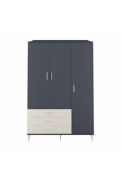 Kronos Dolap 6 Raflı 3 Çekmeceli Tek Askılı 132x59x195 Antrasit-Antrasit/Aytaşı