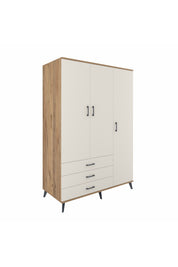 Kronos Dolap 6 Raflı 3 Çekmeceli Tek Askılı 132x59x195 Çam-Aytaşı/Aytaşı