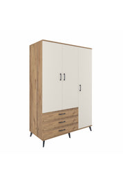 Kronos Dolap 6 Raflı 3 Çekmeceli Tek Askılı 132x59x195 Çam-Aytaşı/Çam