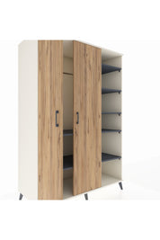 Kronos Dolap 7 Raflı 2 Kapaklı Tek Askılı 132x59x195 Aytaşı-Çam/Antrasit