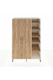 Kronos Dolap 7 Raflı 2 Kapaklı Tek Askılı 132x59x195 Aytaşı-Çam/Çam