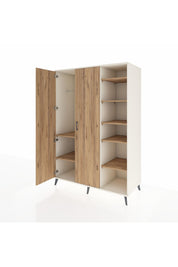 Kronos Dolap 7 Raflı 2 Kapaklı Tek Askılı 132x59x195 Aytaşı-Çam/Çam