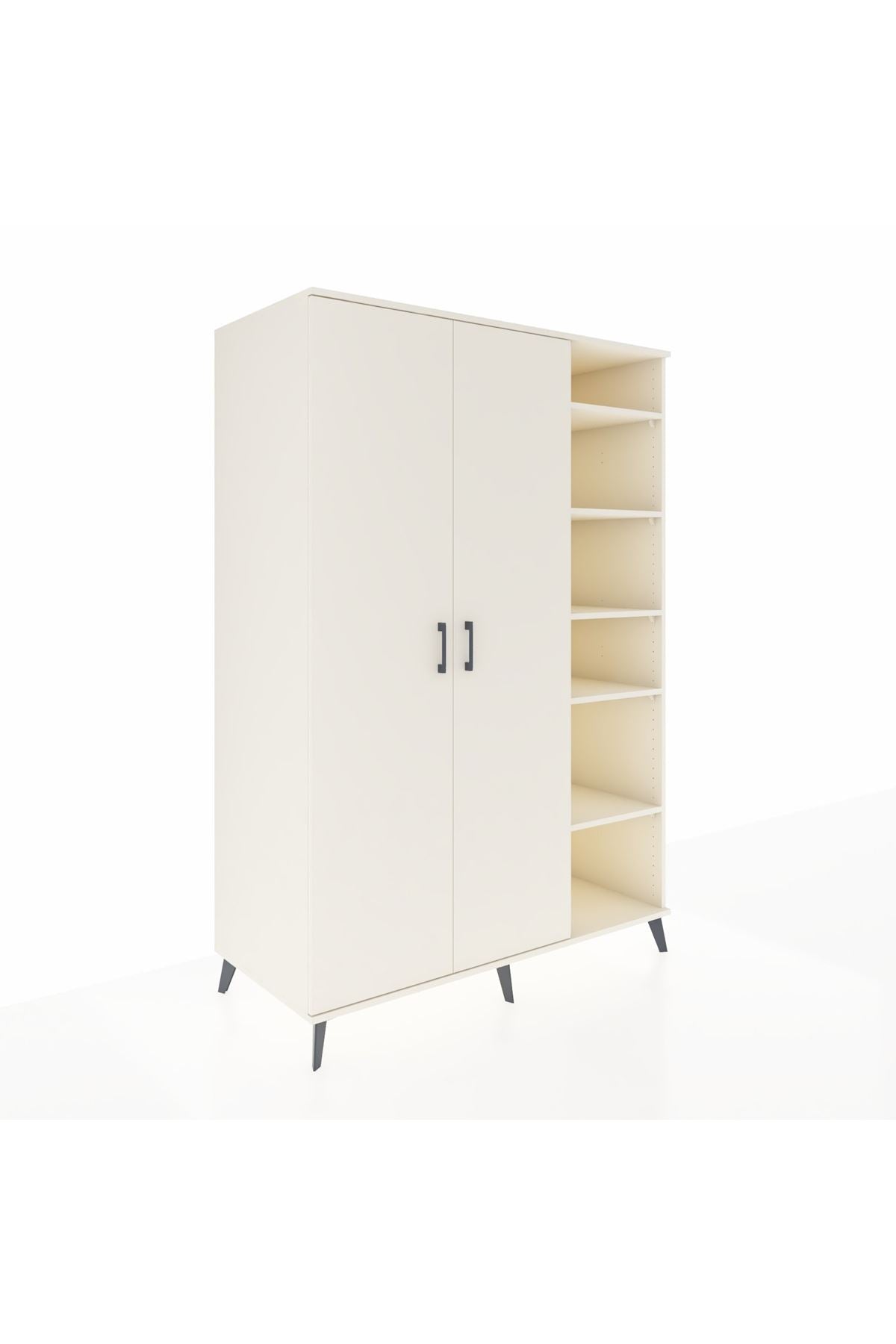 Kronos Dolap 7 Raflı 2 Kapaklı Tek Askılı 132x59x195 Aytaşı-Aytaşı/Aytaşı