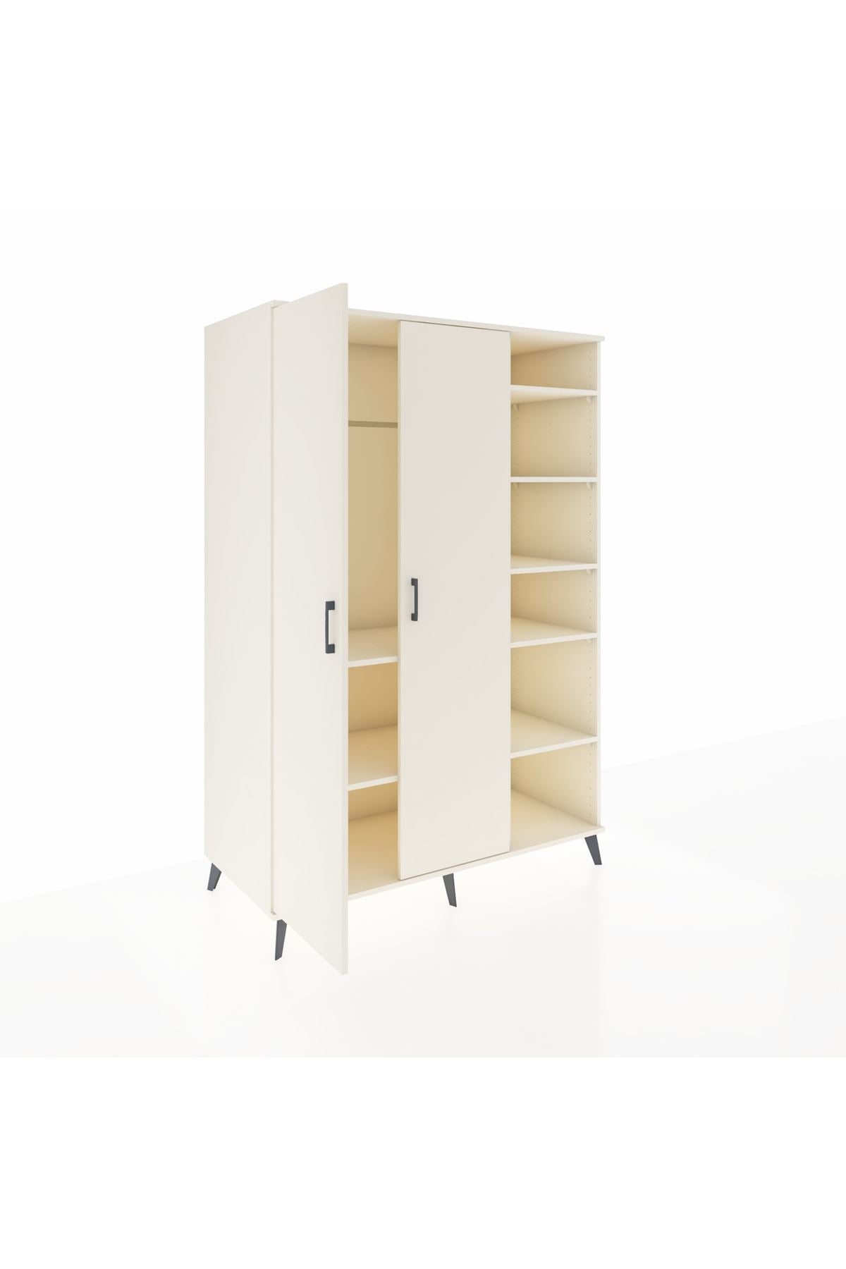 Kronos Dolap 7 Raflı 2 Kapaklı Tek Askılı 132x59x195 Aytaşı-Aytaşı/Aytaşı