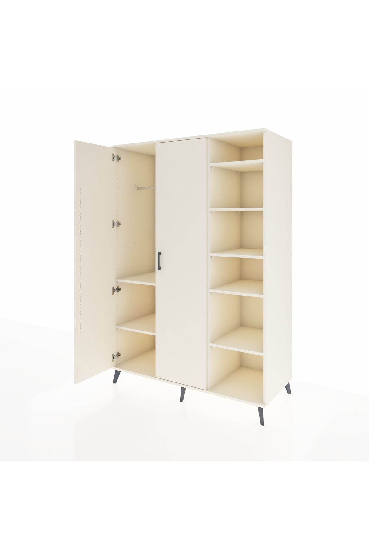 Kronos Dolap 7 Raflı 2 Kapaklı Tek Askılı 132x59x195 Aytaşı-Aytaşı/Aytaşı