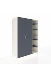 Kronos Dolap 7 Raflı 2 Kapaklı Tek Askılı 132x59x195 Aytaşı-Antrasit/Antrasit