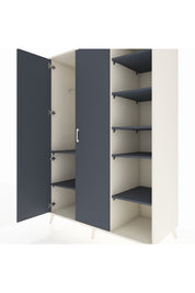 Kronos Dolap 7 Raflı 2 Kapaklı Tek Askılı 132x59x195 Aytaşı-Antrasit/Antrasit