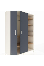 Kronos Dolap 7 Raflı 2 Kapaklı Tek Askılı 132x59x195 Aytaşı-Antrasit/Çam