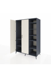 Kronos Dolap 7 Raflı 2 Kapaklı Tek Askılı 132x59x195 Antrasit-Aytaşı/Antrasit