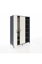 Kronos Dolap 7 Raflı 2 Kapaklı Tek Askılı 132x59x195 Antrasit-Aytaşı/Antrasit