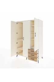 Kronos Dolap 6 Raflı 3 Çekmeceli Tek Askılı 132x59x195 Aytaşı-Aytaşı/Çam