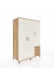 Kronos Dolap 6 Raflı 3 Çekmeceli Tek Askılı 132x59x195 Çam-Aytaşı/Çam