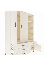 Kronos Dolap 5 Raflı 4 Çekmeceli Tek Askılı 132x59x195 Aytaşı-Aytaşı/Aytaşı