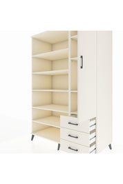 Kronos Dolap 9 Raflı 3 Çekmeceli Tek Kapaklı 132x59x195 Aytaşı-Aytaşı/Aytaşı