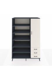 Kronos Dolap 9 Raflı 3 Çekmeceli Tek Kapaklı 132x59x195 Antrasit-Aytaşı/Aytaşı