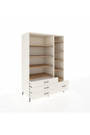 Kronos Dolap 9 Raflı 4 Çekmeceli 132x59x195 Aytaşı-Çam/Aytaşı
