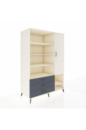 Kronos Dolap 9 Raflı 3 Çekmeceli Tek Kapaklı  132x59x195 Aytaşı-Aytaşı/Antrasit