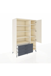 Kronos Dolap 9 Raflı 3 Çekmeceli Tek Kapaklı  132x59x195 Aytaşı-Aytaşı/Antrasit