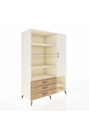 Kronos Dolap 9 Raflı 3 Çekmeceli Tek Kapaklı  132x59x195 Aytaşı-Aytaşı/Çam