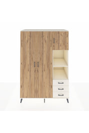 Kronos Dolap 5 Raflı 3 Çekmeceli Tek Askılı 132x59x195 Aytaşı-Çam/Aytaşı