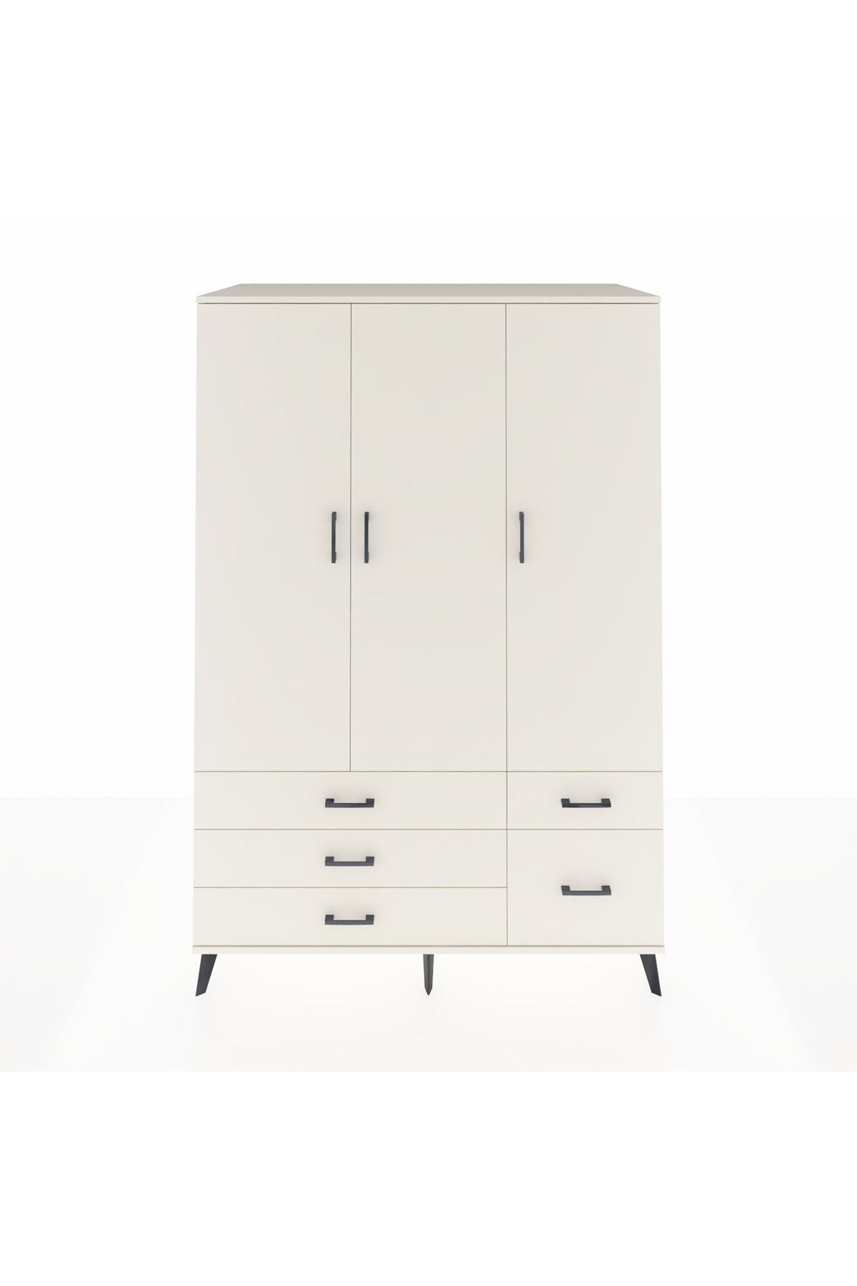 Kronos Dolap 5 Raflı 5 Çekmeceli Tek Askılı 132x59x195 Aytaşı-Aytaşı/Aytaşı