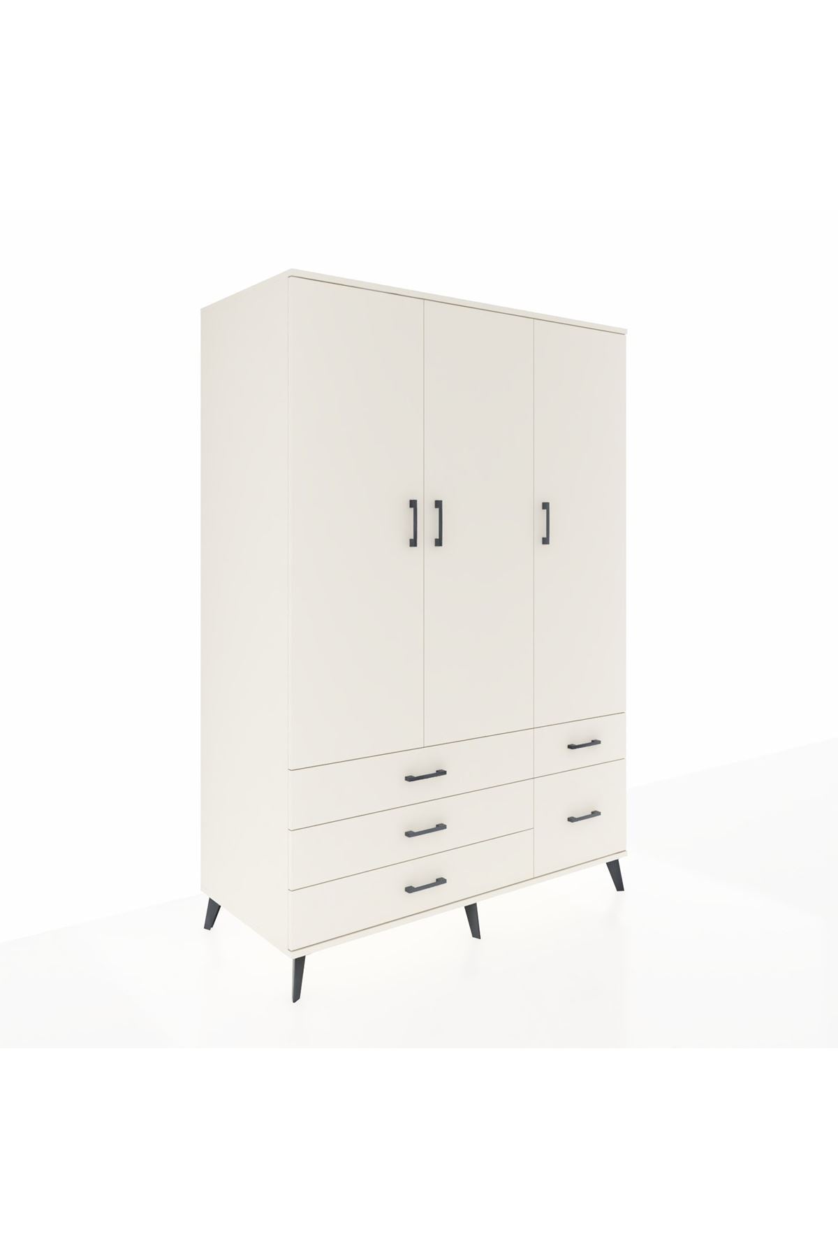 Kronos Dolap 5 Raflı 5 Çekmeceli Tek Askılı 132x59x195 Aytaşı-Aytaşı/Aytaşı