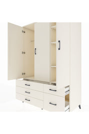 Kronos Dolap 5 Raflı 5 Çekmeceli Tek Askılı 132x59x195 Aytaşı-Aytaşı/Aytaşı