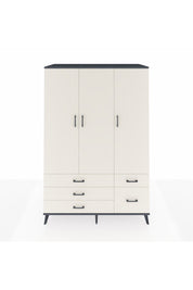 Kronos Dolap 5 Raflı 5 Çekmeceli Tek Askılı 132x59x195 Antrasit-Aytaşı/Aytaşı