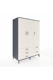 Kronos Dolap 5 Raflı 5 Çekmeceli Tek Askılı 132x59x195 Antrasit-Aytaşı/Aytaşı