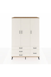 Kronos Dolap 5 Raflı 5 Çekmeceli Tek Askılı 132x59x195 Çam-Aytaşı/Aytaşı