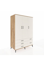 Kronos Dolap 5 Raflı 5 Çekmeceli Tek Askılı 132x59x195 Çam-Aytaşı/Aytaşı