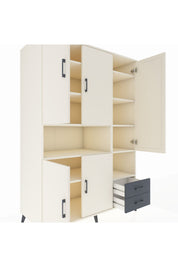 Kronos Dolap 10 Raflı 2 Çekmeceli 5 Kapaklı 132x59x195 Aytaşı-Aytaşı/Antrasit