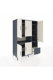 Kronos Dolap 10 Raflı 2 Çekmeceli 5 Kapaklı 132x59x195 Antrasit-Aytaşı/Antrasit