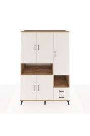 Kronos Dolap 10 Raflı 2 Çekmeceli 5 Kapaklı 132x59x195 Çam-Aytaşı/Aytaşı