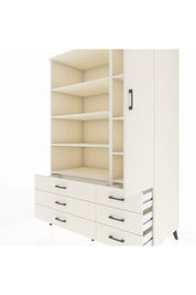 Kronos Dolap 8 Raflı 6 Çekmeceli Tek Kapaklı 132x59x195 Aytaşı-Aytaşı/Aytaşı