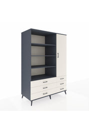 Kronos Dolap 8 Raflı 6 Çekmeceli Tek Kapaklı 132x59x195 Antrasit-Aytaşı/Aytaşı