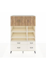 Kronos Dolap 10 Raflı 4 Çekmeceli 3 Kapaklı 132x59x195 Aytaşı-Çam/Aytaşı