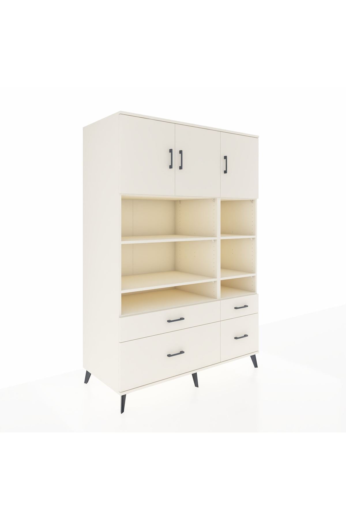 Kronos Dolap 10 Raflı 4 Çekmeceli 3 Kapaklı 132x59x195 Aytaşı-Aytaşı/Aytaşı