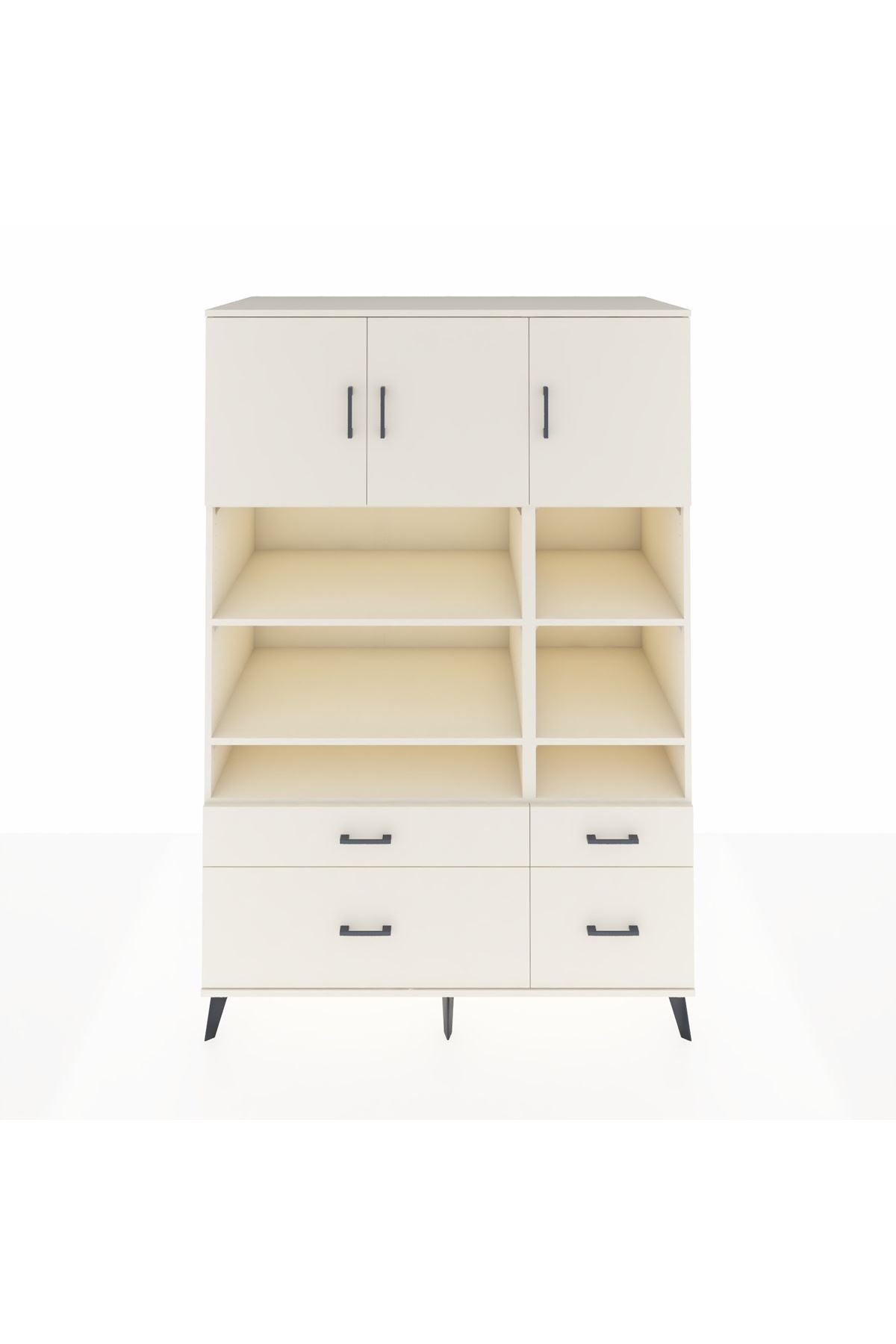 Kronos Dolap 10 Raflı 4 Çekmeceli 3 Kapaklı 132x59x195 Aytaşı-Aytaşı/Aytaşı